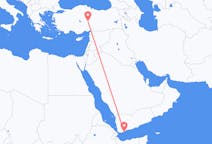 出发地 也门出发地 亞丁目的地 土耳其開塞利的航班