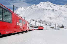 바젤에서 출발하는 1일 프라이빗 투어로 Glacier Express 파노라마 기차 왕복 여행