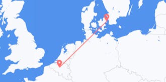 Flyreiser fra Belgia til Danmark
