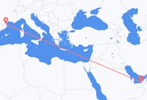 来自阿拉伯联合酋长国出发地 阿布扎比目的地 法国佩皮尼昂的航班