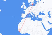 Flyreiser fra Freetown, Sierra Leone til Bornholm, Danmark