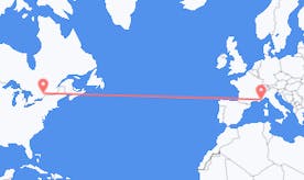 出发地 加拿大目的地 摩纳哥航班