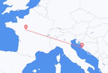 Flyreiser fra Zadar, Kroatia til Tours, Frankrike