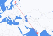 Flyreiser fra Mangalore, India til Villmanstrand, Finland
