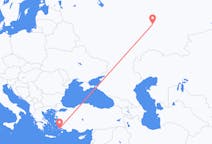 Fly fra Nizjnekamsk til Kos