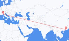 Flyrejser fra Huizhou, Kina til Genova, Italien