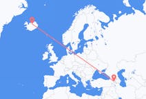 Loty z Erywań, Armenia do Akureyri, Islandia