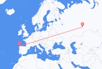 Flyg från Yekaterinburg till A Coruña
