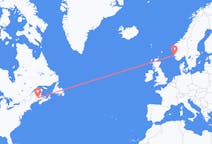 Flyg från Fredericton, Kanada till Haugesund, Norge