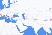 出发地 中国从西安出发目的地 法国佩皮尼昂的航班