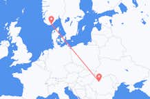 Flights from Kristiansand to Cluj Napoca