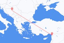 来自波斯尼亚和黑塞哥维那出发地 图兹拉目的地 土耳其哈塔伊省的航班