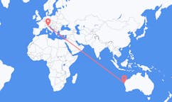 Flyreiser fra Carnarvon, Australia til Verona, Italia