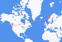 出发地 加拿大出发地 溫哥華目的地 挪威特隆赫姆的航班