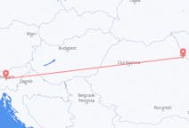 Flights from Ljubljana in Slovenia to Iași in Romania