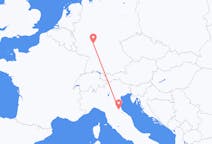 Vluchten van Forli, Italië naar Frankfurt, Duitsland