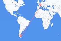 Flyrejser fra Ushuaia, Argentina til Montpellier, Frankrig