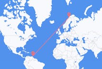 从特立尼达和多巴哥出发地 多巴哥岛目的地 挪威Bardufoss的航班