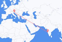 出发地 印度出发地 果阿目的地 意大利的里雅斯特的航班