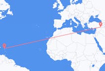 Flyreiser fra Antigua, til Mardin