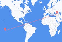 Flyrejser fra Rangiroa, Fransk Polynesien til Trabzon, Tyrkiet