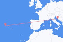 Flights from Flores Island, Portugal to Zadar, Croatia