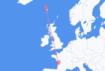 フェロー諸島のから ソルヴァーグル、フランスのへ ボルドーフライト