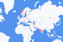 出发地 印度出发地 坎努尔目的地 挪威克里斯蒂安松的航班