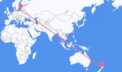 Flyg från Whanganui, Nya Zeeland till Palanga, Litauen