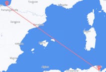 Flyreiser fra Tunis, Tunisia til San Sebastian, Spania