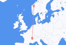 Vluchten van Sogndal, Noorwegen naar Grenoble, Frankrijk