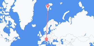 Flyg från Italien till Svalbard & Jan Mayen