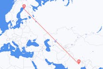 Flyreiser fra Gaya, India til Uleåborg, Finland