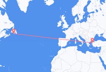 เที่ยวบิน จาก Saint-Pierre, แซงปีแยร์และมีเกอลง ไปยัง Edremit, ตุรกี