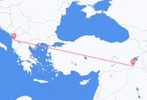 Loty z Tirana, Albania z Şırnak, Turcja