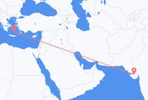 Flights from Rajkot, India to Santorini, Greece
