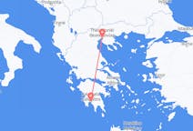 Vluchten van Thessaloniki, Griekenland naar Kalamáta, Griekenland