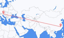 Vluchten van Shangrao, China naar Klagenfurt, Oostenrijk