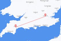 Flyreiser fra Exeter, England til London, England
