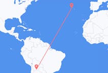 Flights from Tarija, Bolivia to Pico Island, Portugal