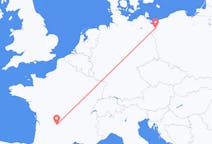 Flyrejser fra Brive-la-Gaillarde, Frankrig til Stettin, Polen