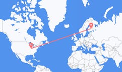 Flyrejser fra Indianapolis, USA til Kuopio, Finland