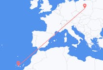 Flyg från Teneriffa, Spanien till Lodz, Polen