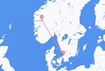 Vluchten van Sogndal, Noorwegen naar Ängelholm, Zweden