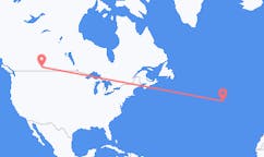 Flyg från Medicine Hat, Kanada till Flores, Portugal