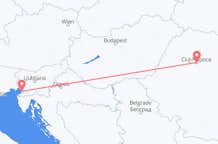从的里雅斯特飞往克卢日纳波卡的航班