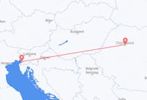 Flyg från Trieste, Italien till Cluj-Napoca, Rumänien