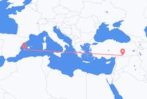 Flyrejser fra Şanlıurfa, Tyrkiet til Ibiza, Spanien