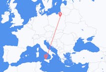 Flyrejser fra Palermo, Italien til Szymany, Szczytno Amt, Polen