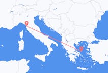 Vols depuis la ville de Skyros vers la ville de Pise